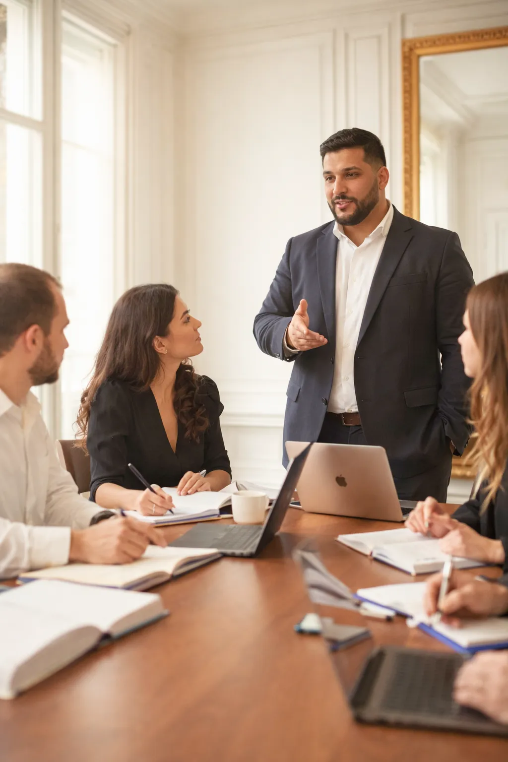 Formateur NBF animant une session de formation en management